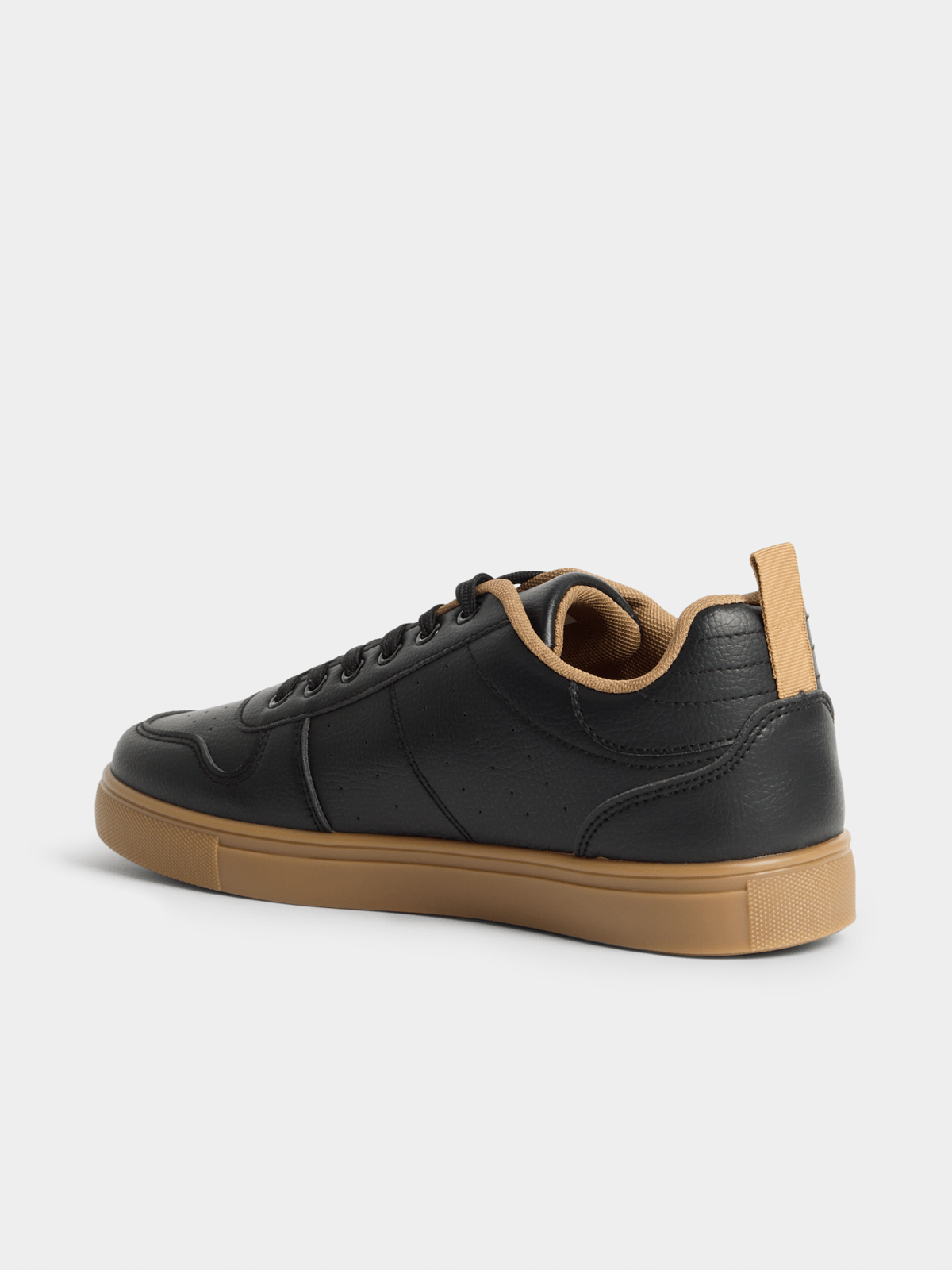 Jet Homme Pu Gumsole Retro Sneaker - Noir
