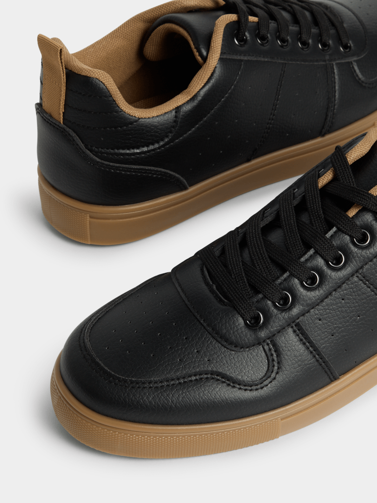 Jet Homme Pu Gumsole Retro Sneaker - Noir