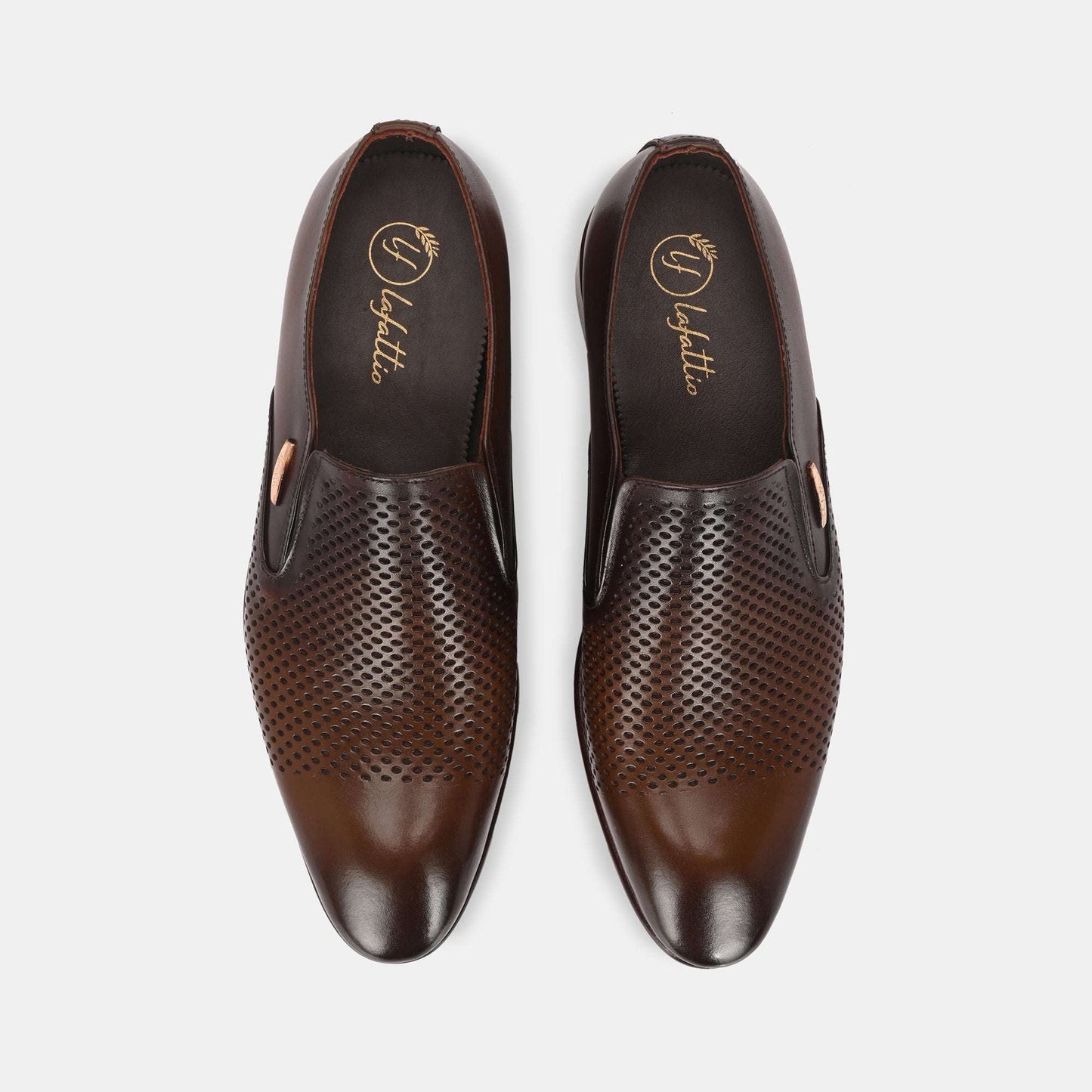 Mocassins perforés bruns par Vanario