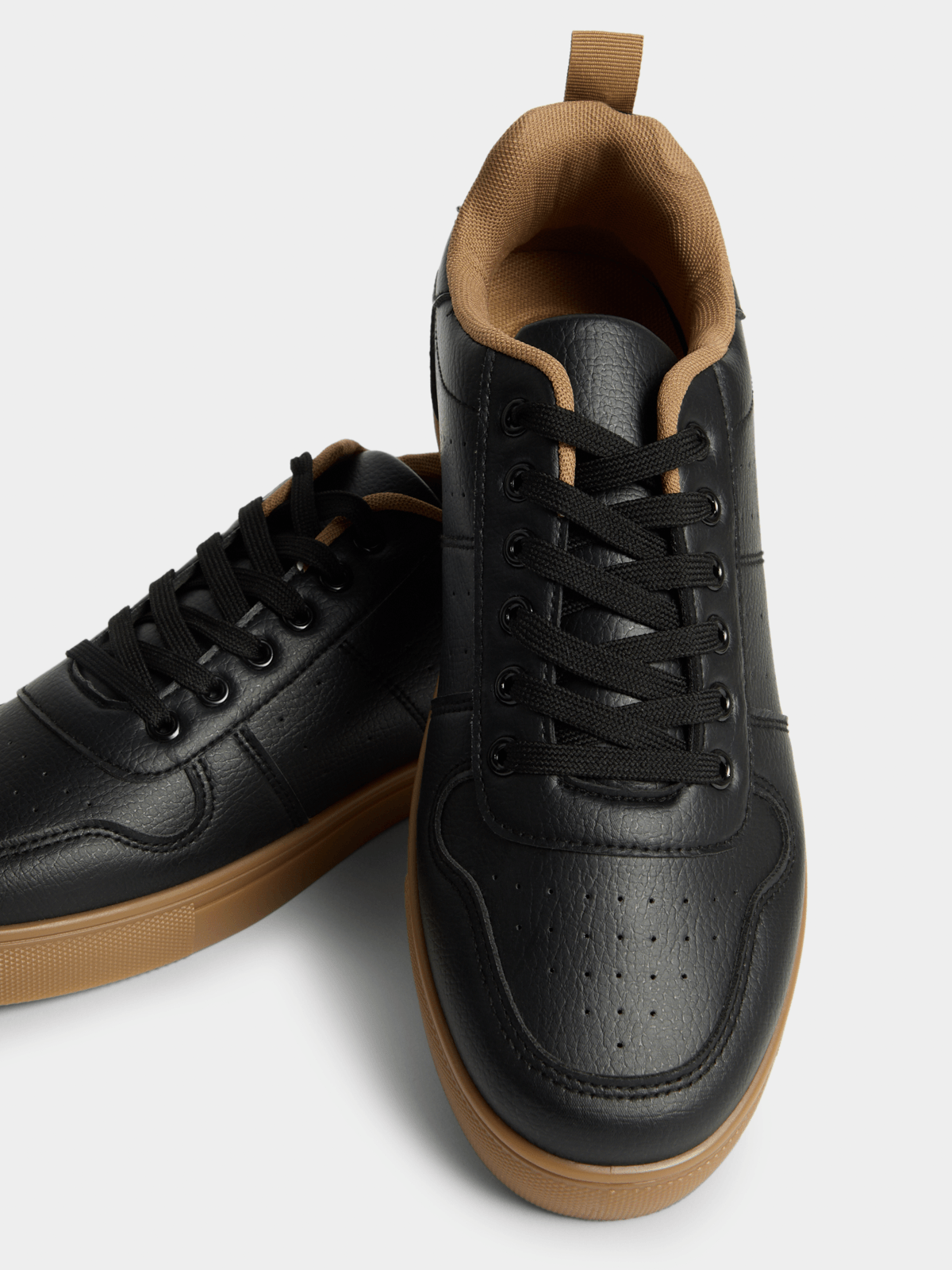 Jet Homme Pu Gumsole Retro Sneaker - Noir