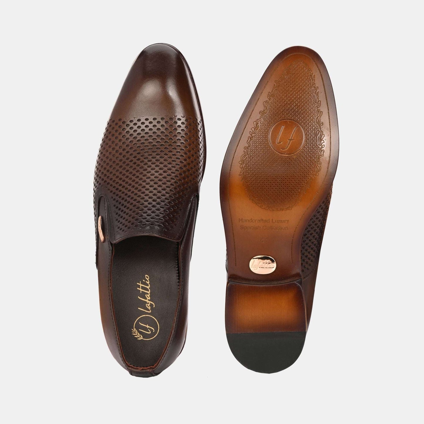 Mocassins perforés bruns par Vanario