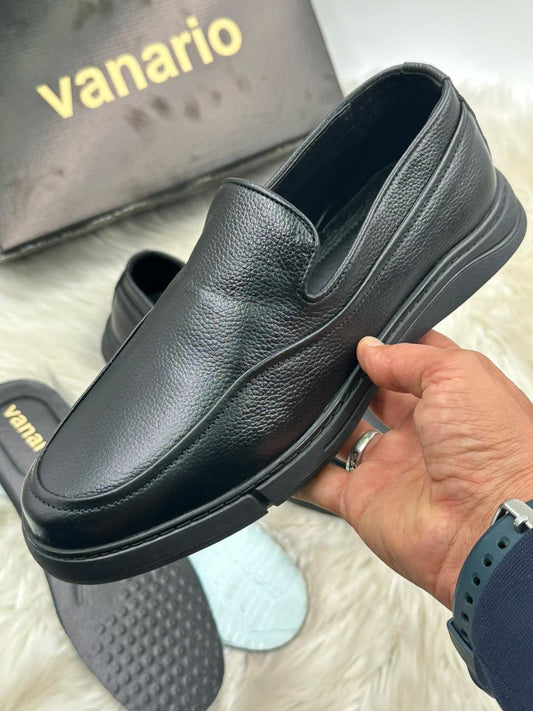Mocassins de mode décontractées en cuir à talon plat et semelle douce | mocassins doux