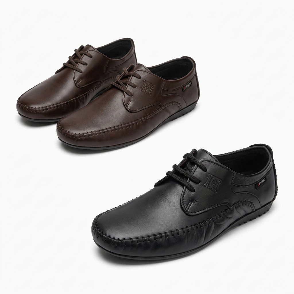 Mocassins Homme  Classe & Confort - Noir et Marron