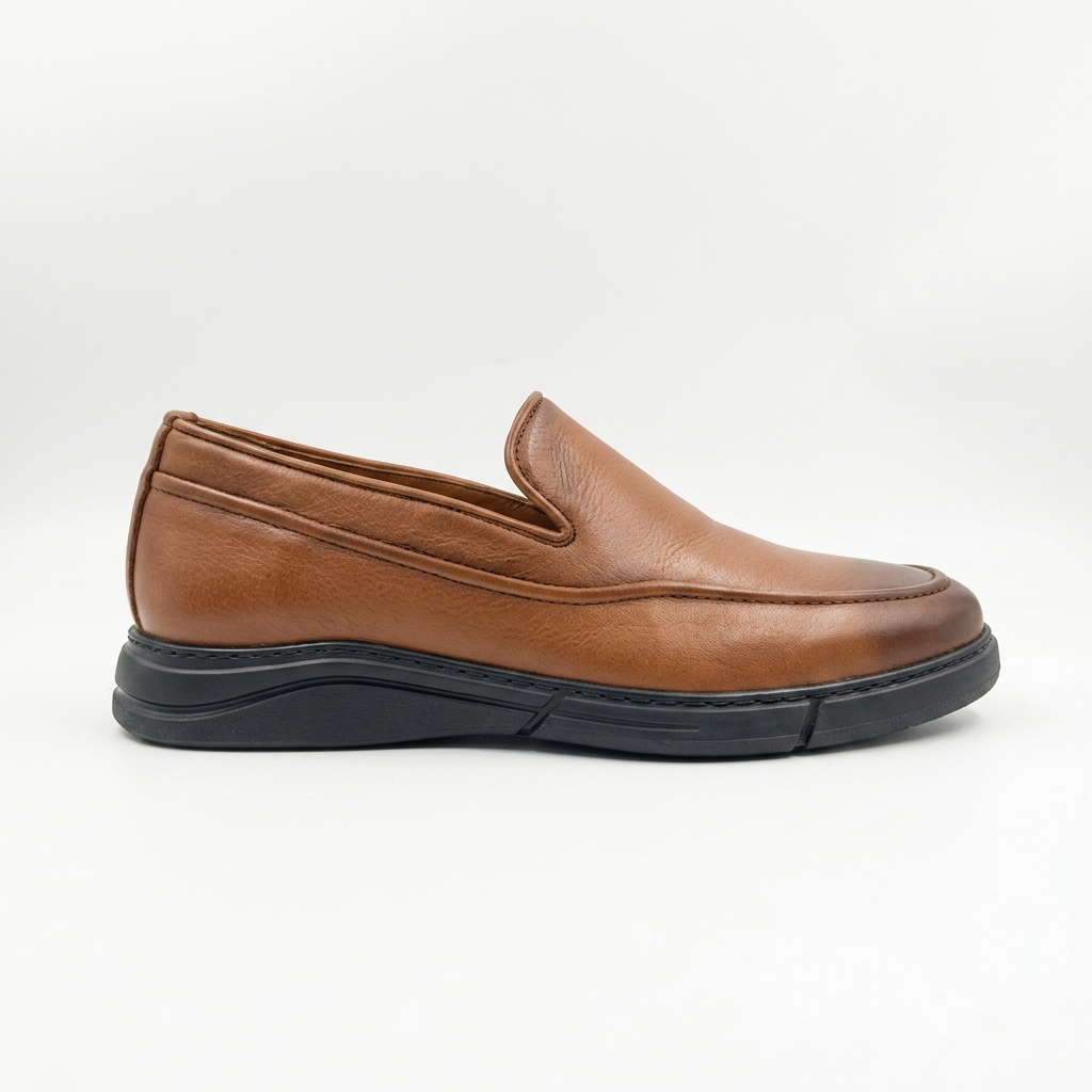 Mocassins de mode décontractées en cuir à talon plat et semelle douce | mocassins doux