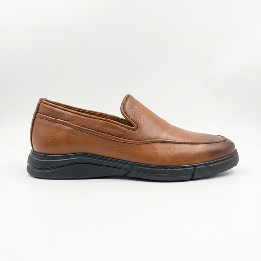 Mocassins de mode décontractées en cuir à talon plat et semelle douce | mocassins doux