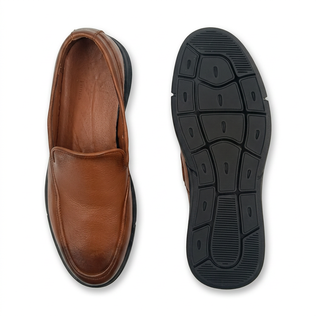 Mocassins de mode décontractées en cuir à talon plat et semelle douce | mocassins doux