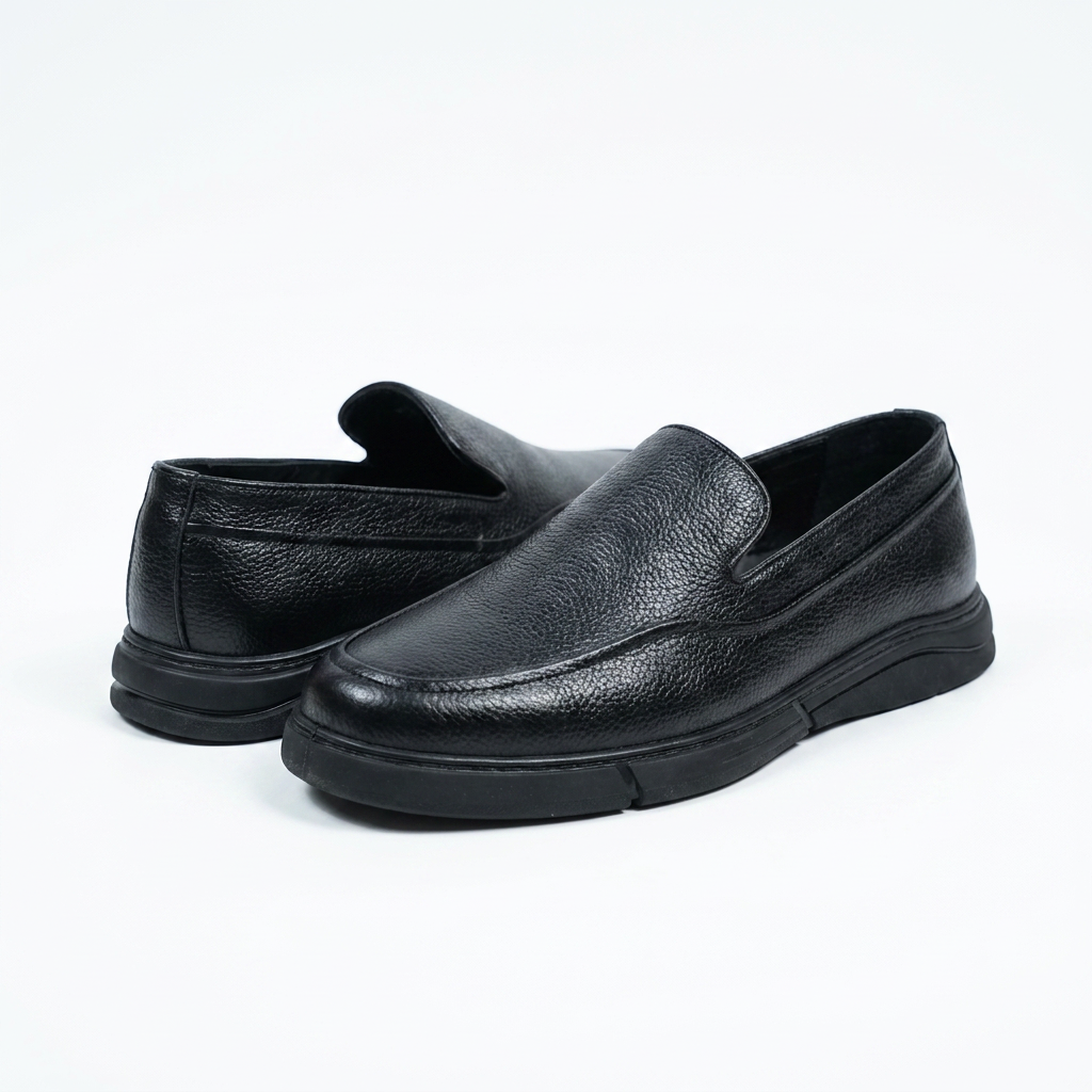 Mocassins de mode décontractées en cuir à talon plat et semelle douce | mocassins doux
