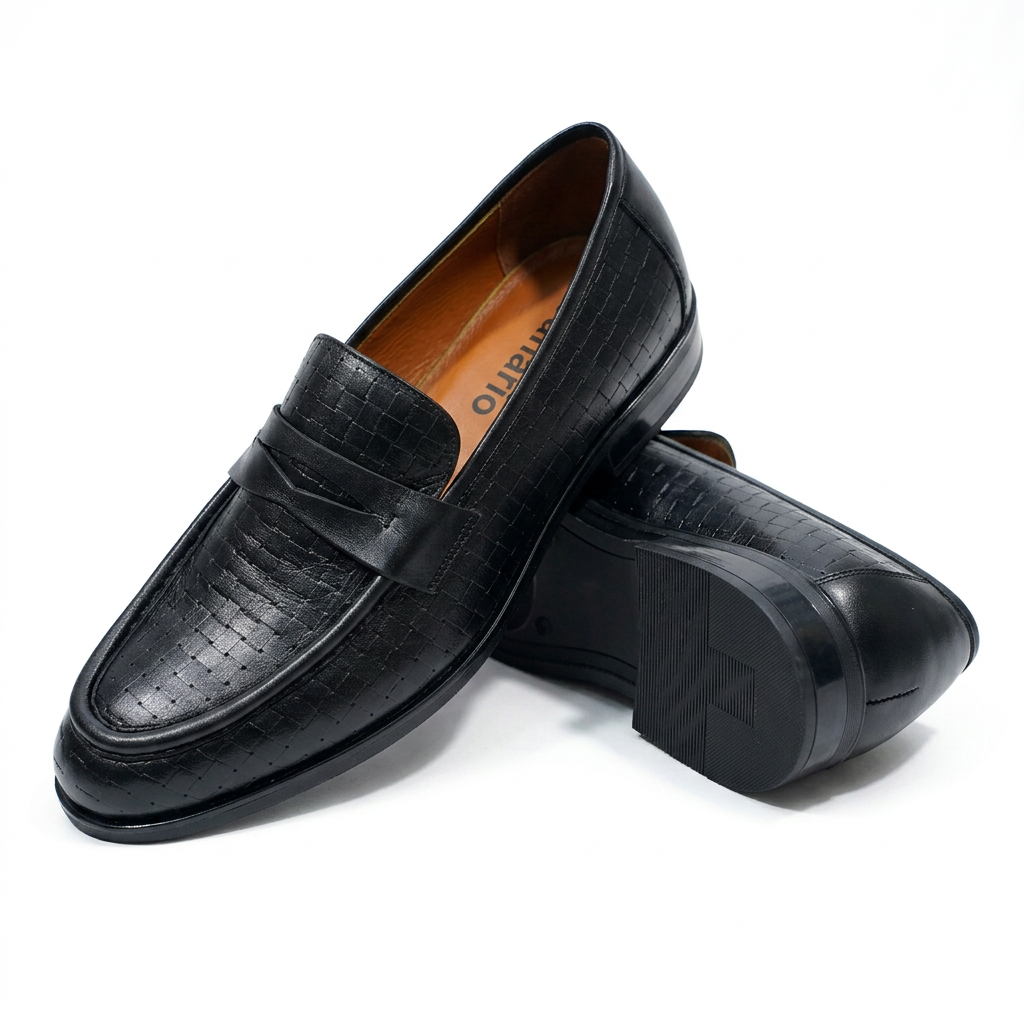 Monkstory Atelier 1950 Flex Penny Moafers 360 - Noir