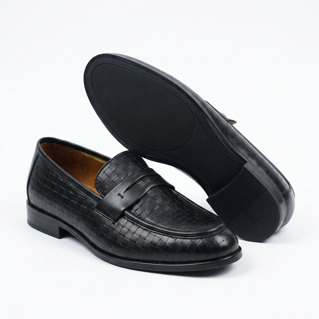Monkstory Atelier 1950 Flex Penny Moafers 360 - Noir
